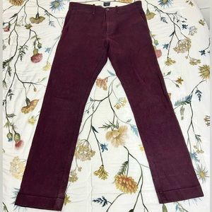 J. Crew Men’s 484 Slim-fit Stretch Chino Pant Burgundy 28x30